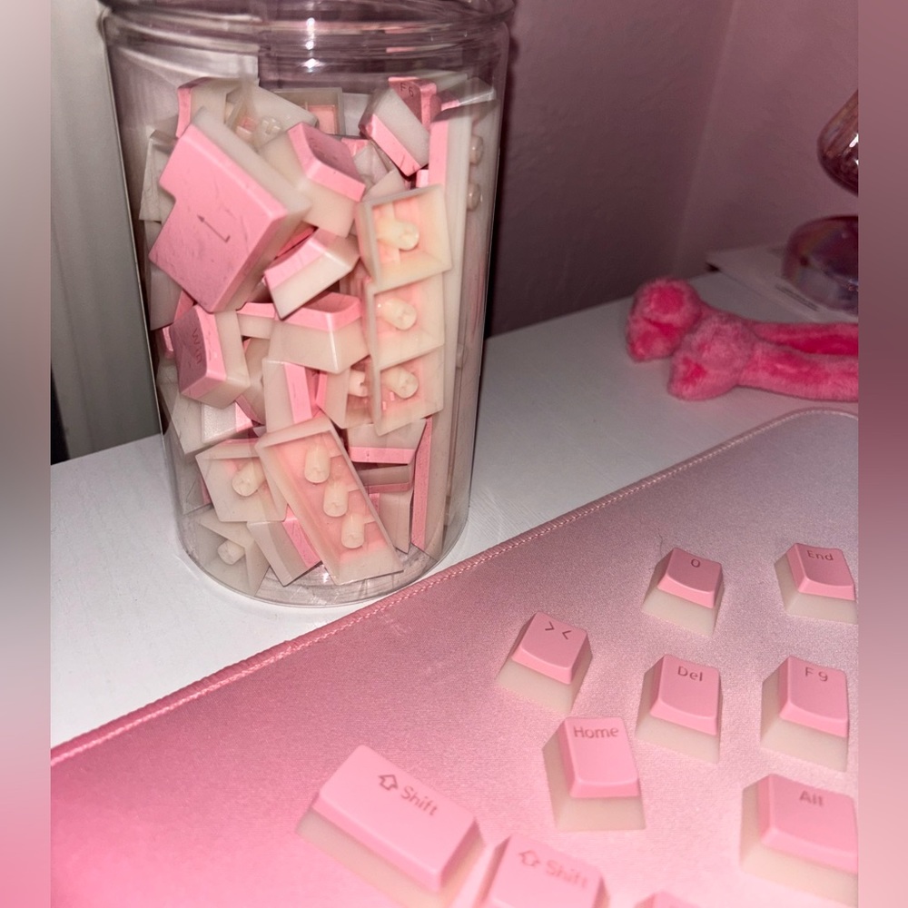 Pudding Pink PBT Keycaps